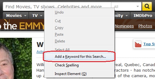 add a search keyword