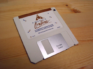 AOL 1.0 Disk, für über 9000 Dollar auf Ebay verkauft