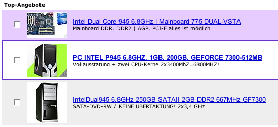 Auktionen mit 6,8 GHz auf Ebay