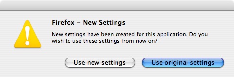 Firefox New Settings Window