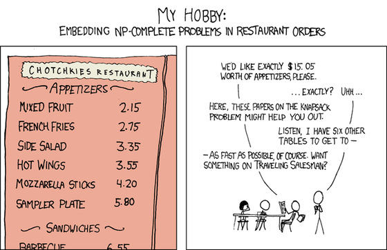xkcd comic on NP completeness
