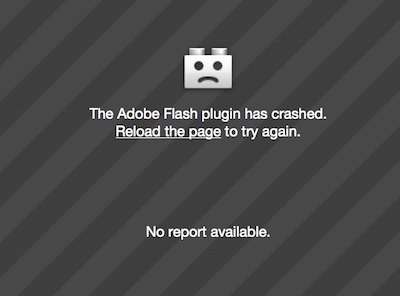 Firefox: Flash plugin crashed