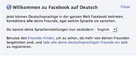 Facebook in German